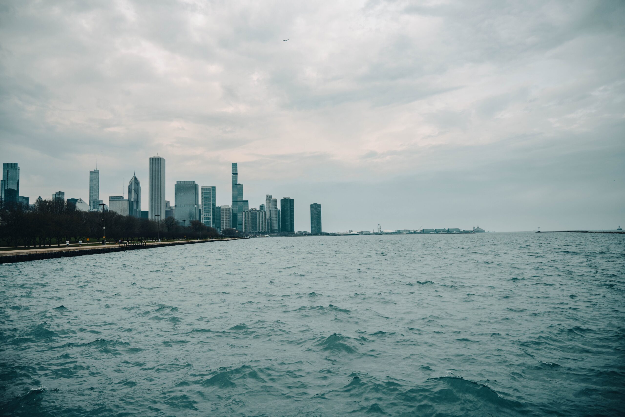 Windy and stormy skies over Chicago