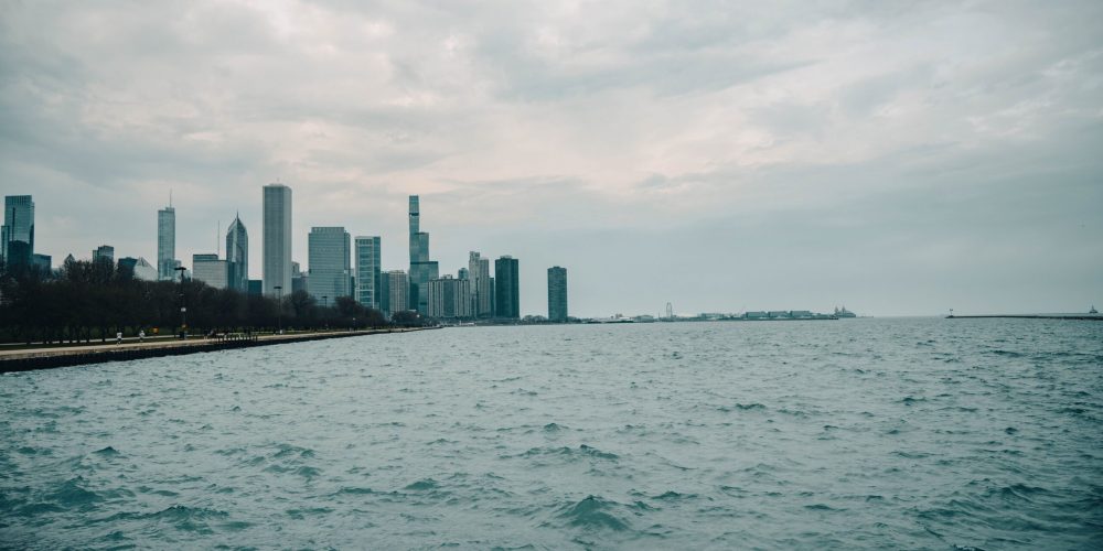 Windy and stormy skies over Chicago